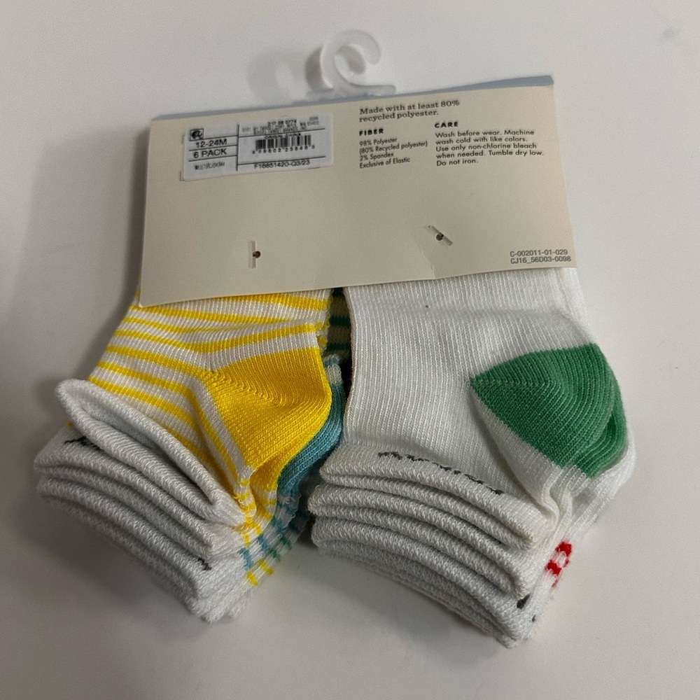 🧦 NWT Cat & Jack 6pk Kids Low-Cut Socks - Weekdays (6-12 Months) 🧦 - Picture 5 of 8